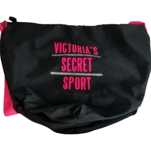 Victorias Secret Sport Zip  Duffle Gym Bag Hot Pink Black,Adjustable Strap * - Picture 1 of 10